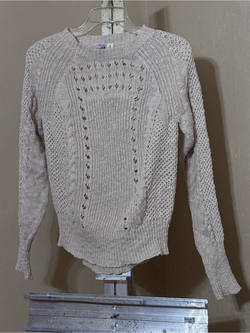 Alya Open-Knit Cable Sweater - Size M